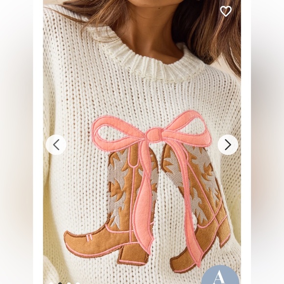 New with tags Altar’d State Jessie Boot & Bow Sweater - Picture 2 of 4